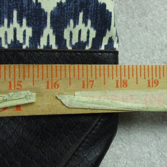 Label Rachel Roy Tote Large Blue and Black faux Leather - Picture 14 of 16